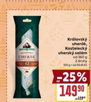 Salám kostelecký uherský 1917 Kostelecké uzeniny