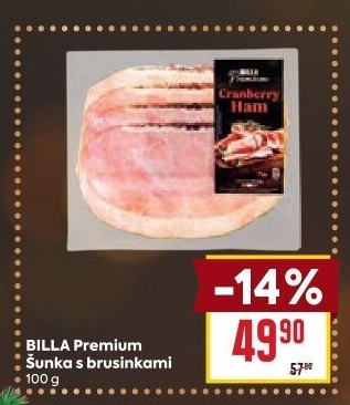Šunka s brusinkami Billa Premium
