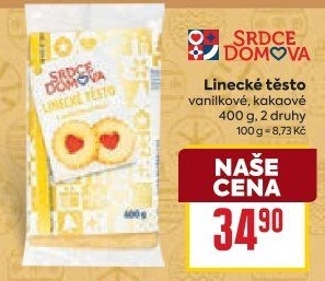 Těsto linecké Srdce domova