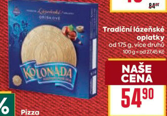 Lázeňské oplatky Kolonáda Opavia