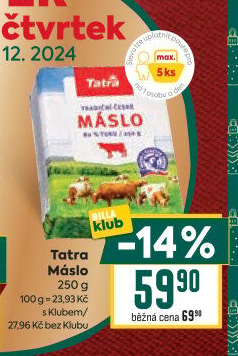 Máslo Tatra