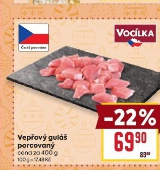 Maso na guláš vepřové Vocílka