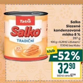 Mléko kondenzované Salko Tatra