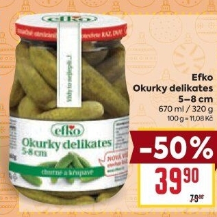 Okurky delikates Efko