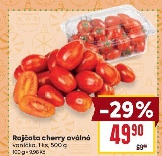 Rajčata cherry oválná