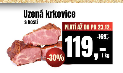 Uzená krkovice s kostí