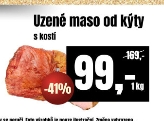 Uzené maso od kýty s kostí