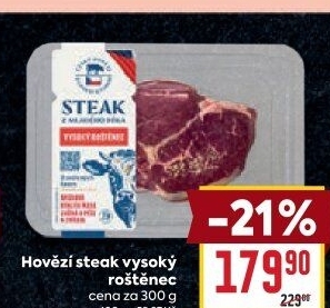 Hovězí roštěná vysoký steak Kostelecké uzeniny