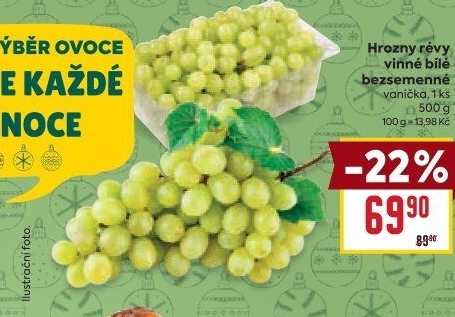 Hrozny bílé bezsemenné