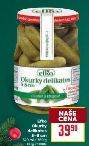 Okurky delikates Efko