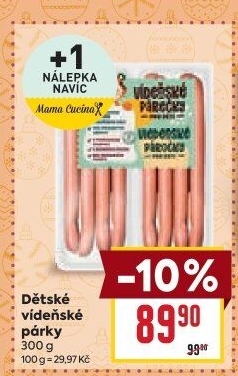 Párky vídeňské dětské