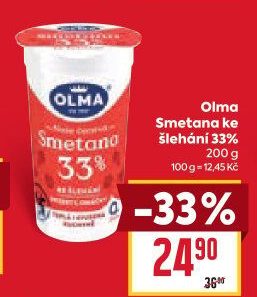 Smetana ke šlehání Olma 33%