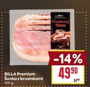 Šunka s brusinkami Billa Premium