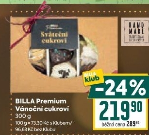 Vánoční cukroví Premium Billa