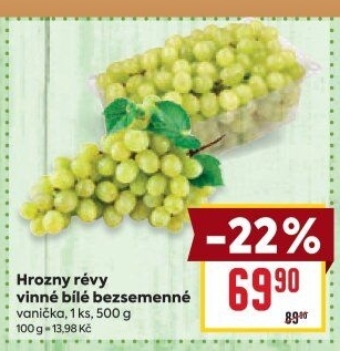 Hrozny bílé bezsemenné
