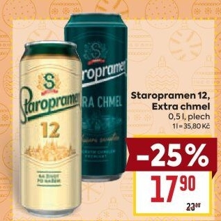 Pivo světlý ležák 12° Staropramen