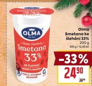 Smetana ke šlehání Olma 33%