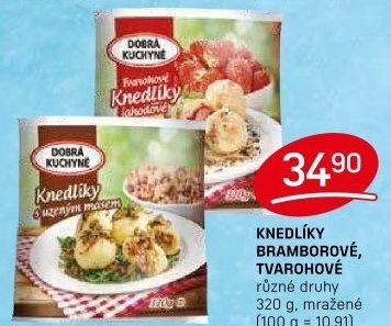 Knedlíky tvarohové mražené Dobrá kuchyně