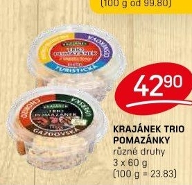 Pomazánky Trio Krajánek