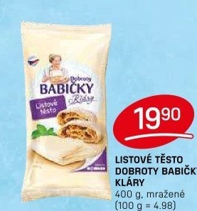 Těsto listové mražené Dobroty babičky Kláry