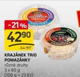 Pomazánky Trio Krajánek