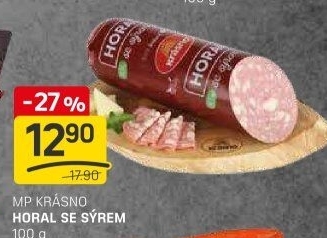 Salám Horal se sýrem Krásno