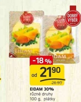 Sýr Eidam 30% Dobrý Výběr