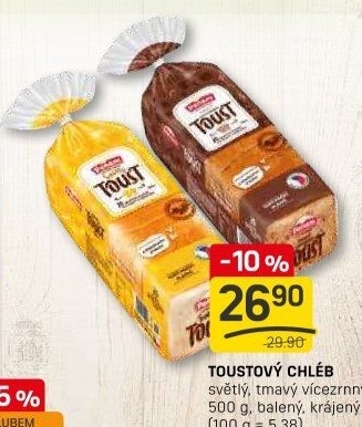 Toustový chléb vícezrnný tmavý Penam
