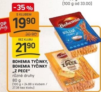 Tyčinky Z pece Bohemia Chips