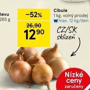 Cibule kuchyňská žlutá