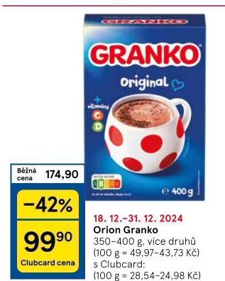 Instantní kakao Granko Orion