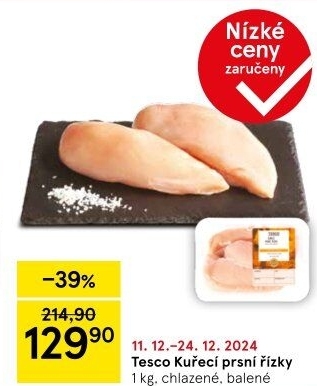 Kuřecí prsní řízky Tesco