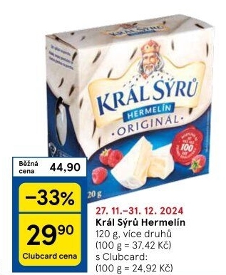 Sýr Hermelín Král sýrů