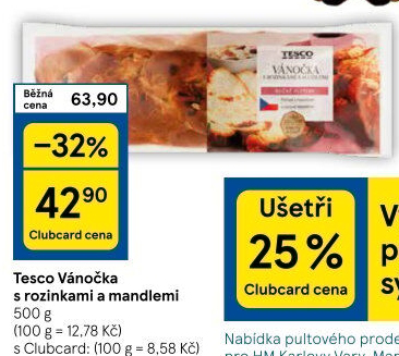 Vánočka Tesco