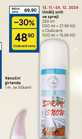 Dekorační sníh ve spreji