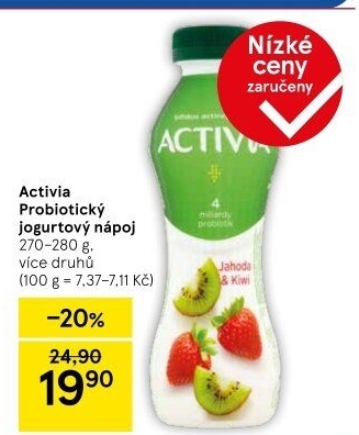 Jogurtový nápoj Activia Danone