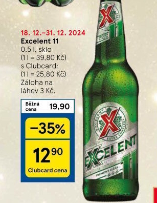 Pivo světlý ležák 11° Excelent