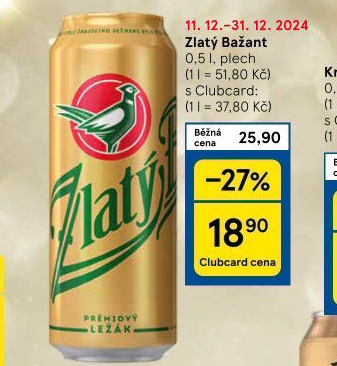 Pivo Zlatý Bažant