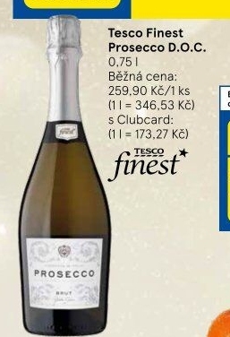 Prosecco brut DOC Tesco finest