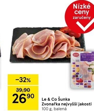 Šunka Zvonařka nejvyšší jakosti LE&amp