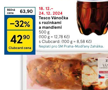 Vánočka Tesco