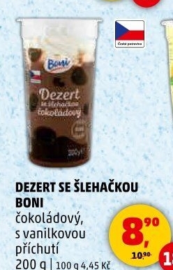 Dezert pudink se šlehačkou Boni