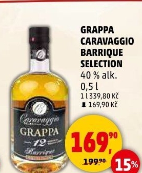 Pálenka Grappa Caravaggio Barrique