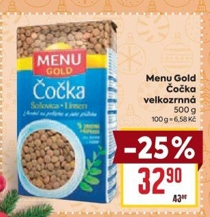 Čočka velkozrnná Menu Gold