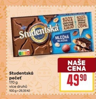 Čokoláda Studentská pečeť Orion