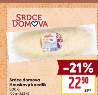 Knedlík houskový Srdce Domova