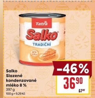 Mléko kondenzované Salko Tatra