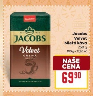 Mletá káva Jacobs Velvet Crema