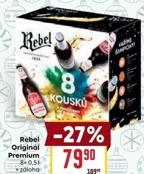 Pivo světlý ležák Original Premium Rebel Pivovar Havlíčkův Brod
