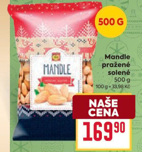 Pražené mandle IBK Trade
